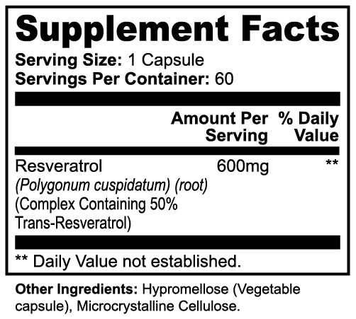 MASfx Resveratrol 50% 600mg