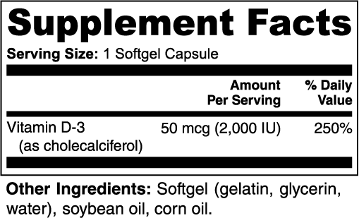 MASfx Vitamin D3 2,000 IU