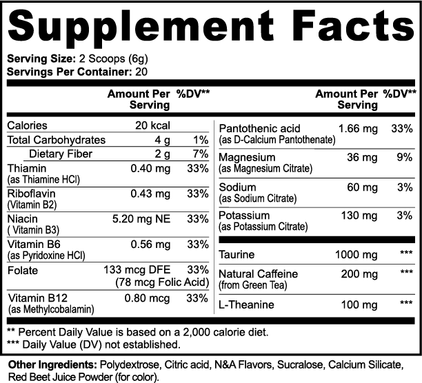 MASfx Energy Powder (Guava Berry)